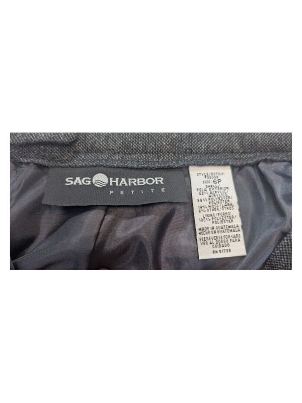 Sag Harbor Fringe-Hem Blanket Stripe Tweed Pencil Skirt Lined Gray Multi *Sz 6P - Picture 11 of 11